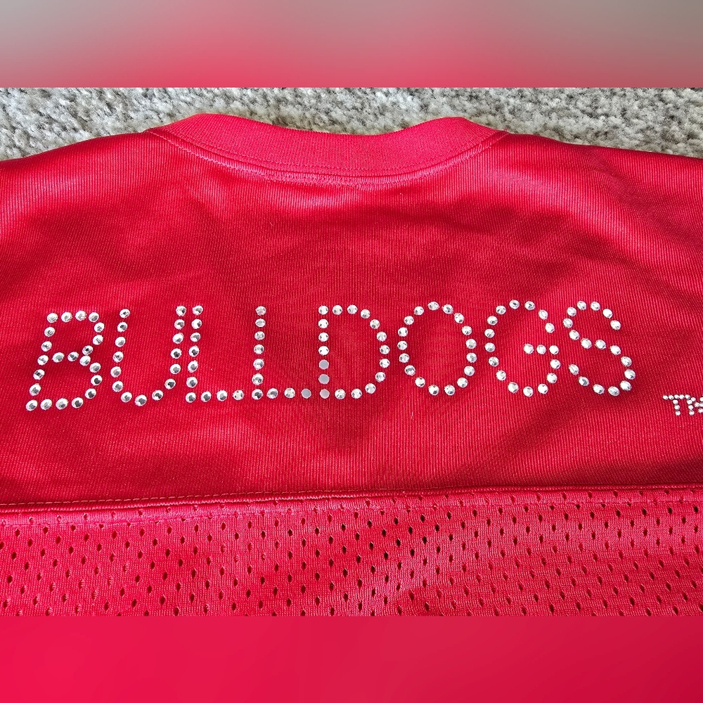 Women's Large Bulldog Jersey with bling